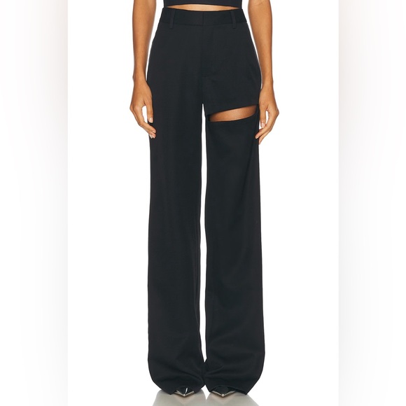 A R E A Asymmetric Slit Pant - Picture 1 of 12